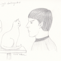 Spock and a cat